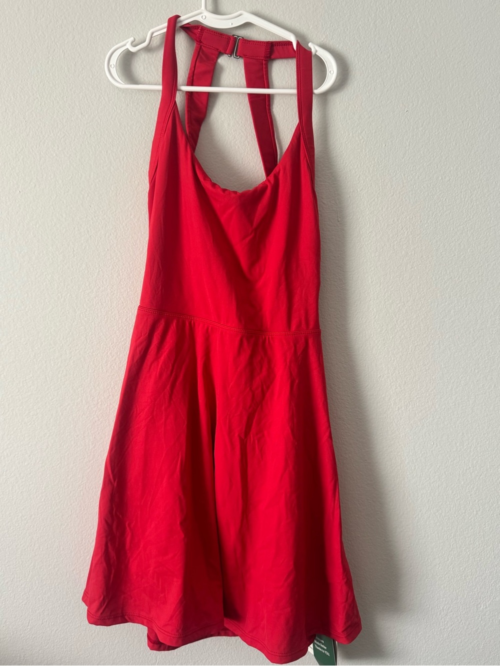 HALARA Red Sleeveless Fit-and-Flare Dress